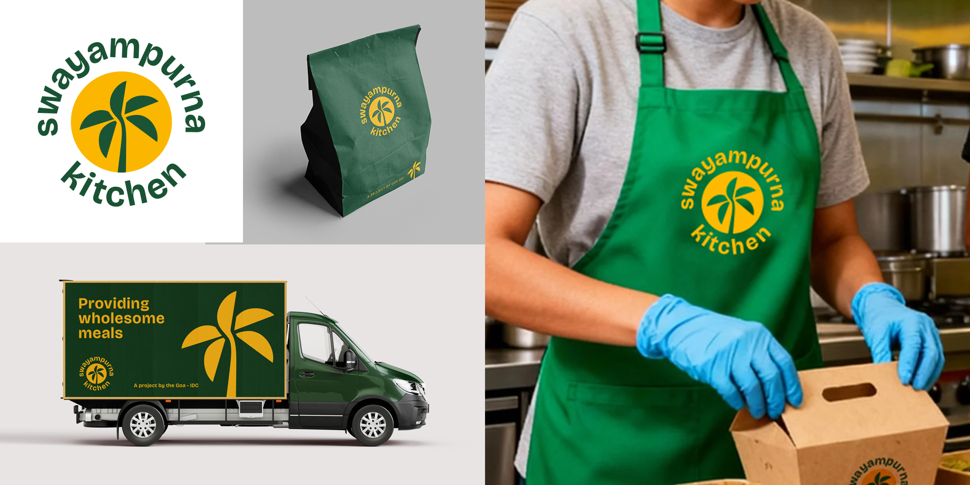 Swayampurna Kitchen service logo design brand identity Samadara Ginige