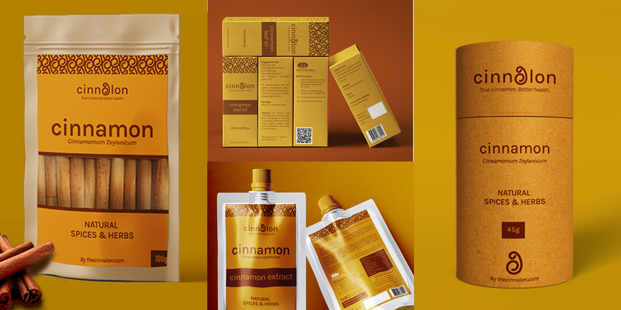 Cinnalon brand identity applied in the real world